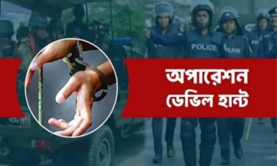 অপারেশন ডেভিল হান্টের দুই সপ্তাহে গ্রেপ্তার ৭ হাজার ৩১০