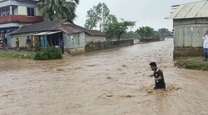 আবারও বন্যার কবলে সুনামগঞ্জ,বিপৎসীমার ওপরে সুরমার পানি